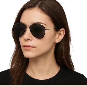 Livhò Polarized Aviator Sunglasses – Black Frame, UV400 Protection